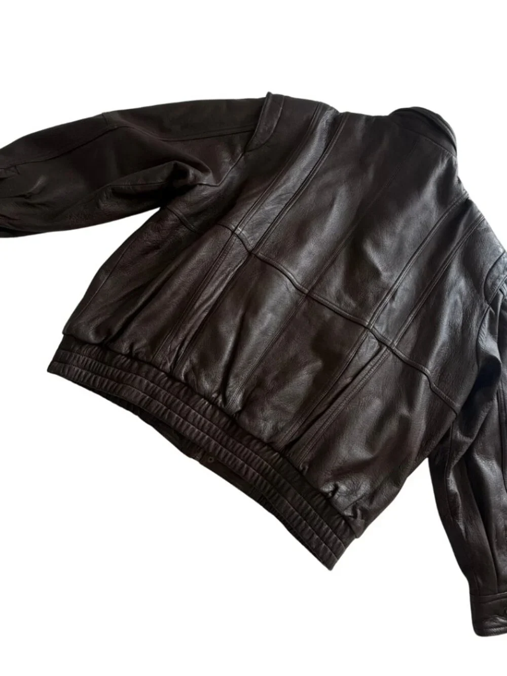 Vintage Wilsons Leather Men’s Bomber Jacket Brown Flight Oversized Jacket XXL - Picture 3 of 15